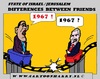 Cartoon: Friends Collision (small) by cartoonharry tagged collision,friends,1967,israel,usa,un,palestinians,borders,cartoon,cartoonist,cartoonharry,dutch,toonpool
