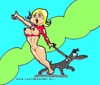 Cartoon: Gwenn (small) by cartoonharry tagged girls dogs cartoonharry