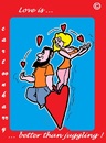 Cartoon: Love (small) by cartoonharry tagged love,juggling,doubts