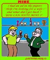 Cartoon: Mine (small) by cartoonharry tagged bar,talks,ad,mine
