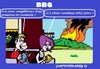 Cartoon: Neighbours (small) by cartoonharry tagged neighbours,bbq,fire,cremation,cartoonharry,weekend
