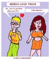Cartoon: Nerds Love Trick (small) by cartoonharry tagged nerds,love,cartoonharry