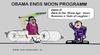 Cartoon: Obama Ends Moon Programm (small) by cartoonharry tagged cartoonharry,moonprogramm,obama,stoneage