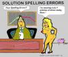 Cartoon: Solution (small) by cartoonharry tagged naked,spelling,clothes,pieces,errors