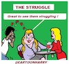 Cartoon: The Struggle (small) by cartoonharry tagged cartoonharry