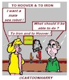 Cartoon: To Hoover and To Iron (small) by cartoonharry tagged hoover,iron,cartoonharry