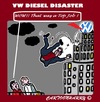 Cartoon: VWDiesel Disaster (small) by cartoonharry tagged vw,diesel,disaster,top,job
