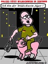 Cartoon: Wildschwein Jaeger (small) by cartoonharry tagged wildschwein,jaeger,deutschland,hagen