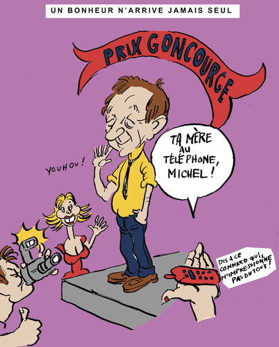 Cartoon: Michel Houellebecq (medium) by Zombi tagged houellebecq,cartoon,caricature