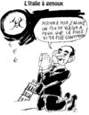 Cartoon: Italy is adoring now (small) by Zombi tagged moon,berlusconi,jack,pot,italy,italie,bankruptcy