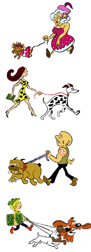 Cartoon: Such a master such dog (medium) by Dekeyser tagged strip,lola,aurelie,dekeyser,dogs,rantamplan,milou,bill,comics,such