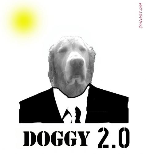 Cartoon: Doggy 2.0 (medium) by Vanessa tagged doggy,hund,web,20,tiere,star,dog