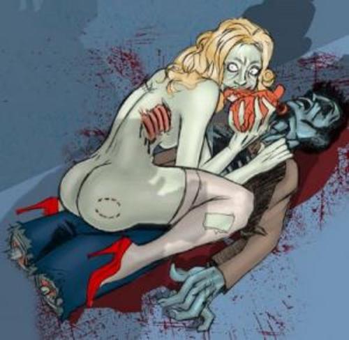 Cartoon: Zombie love (medium) by MrHorror tagged love,zombies,man,woman,undead