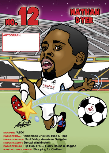 Cartoon: Nathan Dyer Caricature (medium) by roundheadillustration tagged football,soccer,goalkeeper