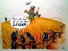 Cartoon: New Leader (small) by joschoo tagged dictatorship tolerance crow raven cornfield