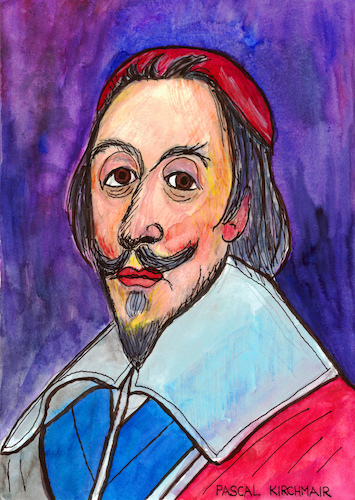 Cartoon: Cardinal Richelieu (medium) by Pascal Kirchmair tagged cardinal,duc,de,richelieu,cartoon,portrait,retrato,drawing,dessin,zeichnung,illustration,caricature,karikatur,france,frankreich,portret,porträt,dibujo,desenho,disegno,ritratto,pascal,kirchmair,cardinal,duc,de,richelieu,cartoon,portrait,retrato,drawing,dessin,zeichnung,illustration,caricature,karikatur,france,frankreich,portret,porträt,dibujo,desenho,disegno,ritratto,pascal,kirchmair