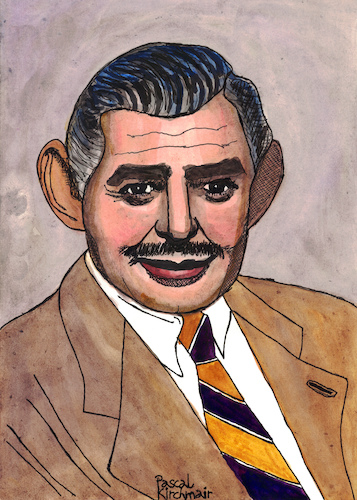 Cartoon: Clark Gable (medium) by Pascal Kirchmair tagged clark,gable,portrait,retrato,pascal,kirchmair,desenho,dibujo,drawing,caricature,karikatur,ritratto,zeichnung,dessin,disegno,illustration,ilustracion,illustrazione,ilustracao,illustratie,tekening,teckning,ritning,cartoon,cartum,portret,usa,hollywood,ohio,la,los,angeles,celebrity,actor,star,clark,gable,portrait,retrato,pascal,kirchmair,desenho,dibujo,drawing,caricature,karikatur,ritratto,zeichnung,dessin,disegno,illustration,ilustracion,illustrazione,ilustracao,illustratie,tekening,teckning,ritning,cartoon,cartum,portret,usa,hollywood,ohio,la,los,angeles,celebrity,actor,star