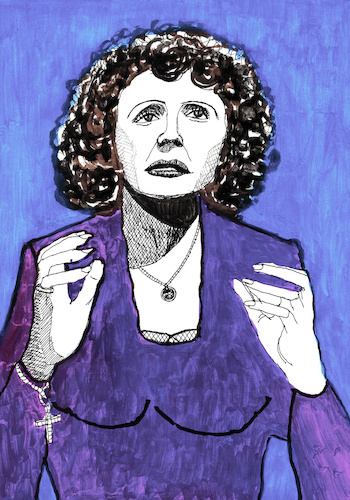 Edith Piaf Von Pascal Kirchmair Berühmte Personen Cartoon Toonpool 