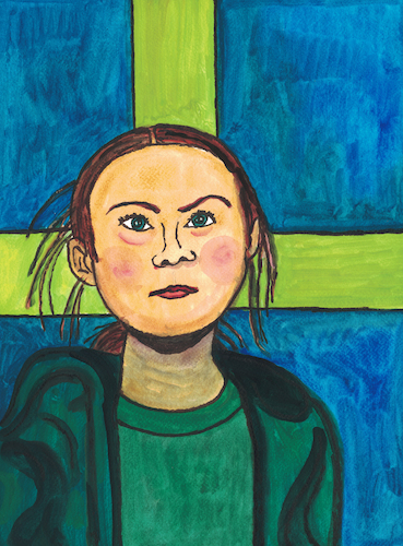 Greta Thunberg Von Pascal Kirchmair Berühmte Personen Cartoon Toonpool 