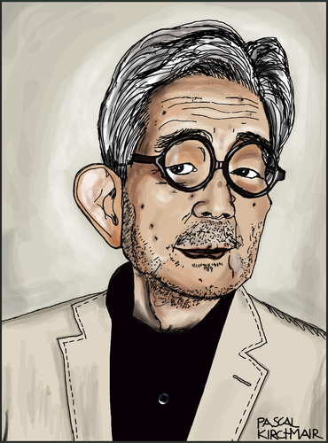 Cartoon: Kenzaburo Oe (medium) by Pascal Kirchmair tagged kenzaburo,oe,caricature,portrait,karikatur,cartoon,japan,schriftsteller,scrittore,autor,author,auteur,romancier,kenzaburo,oe,caricature,portrait,karikatur,cartoon,japan,schriftsteller,scrittore,autor,author,auteur,romancier