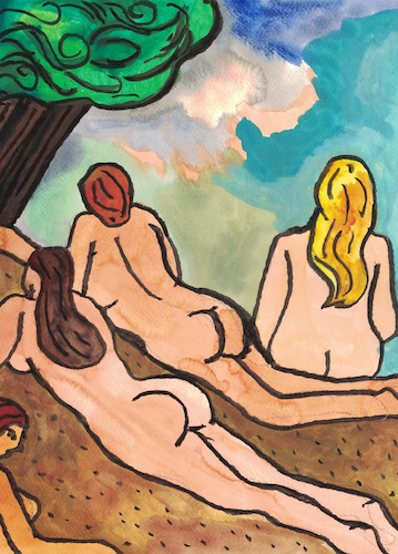 Cartoon: Les Grandes Baigneuses (medium) by Pascal Kirchmair tagged gouache,tusche,aquarell,watercolor,watercolour,nudes,weibliche,akte,frauenakte,abstract,abstrakte,malerei,paul,cezanne,cartoon,karikatur,illustration,ink,drawing,zeichnung,pascal,kirchmair,political,caricature,ilustracion,dibujo,desenho,disegno,ilustracao,illustrazione,illustratie,dessin,de,presse,tekening,teckning,cartum,vineta,comica,vignetta,caricatura,retrato,ritratto,portrait,painting,peinture,dipinto,pittura,pintura,art,arte,kunst,artist,artiste,artista,porträt,gouache,tusche,aquarell,watercolor,watercolour,nudes,weibliche,akte,frauenakte,abstract,abstrakte,malerei,paul,cezanne,cartoon,karikatur,illustration,ink,drawing,zeichnung,pascal,kirchmair,political,caricature,ilustracion,dibujo,desenho,disegno,ilustracao,illustrazione,illustratie,dessin,de,presse,tekening,teckning,cartum,vineta,comica,vignetta,caricatura,retrato,ritratto,portrait,painting,peinture,dipinto,pittura,pintura,art,arte,kunst,artist,artiste,artista,porträt