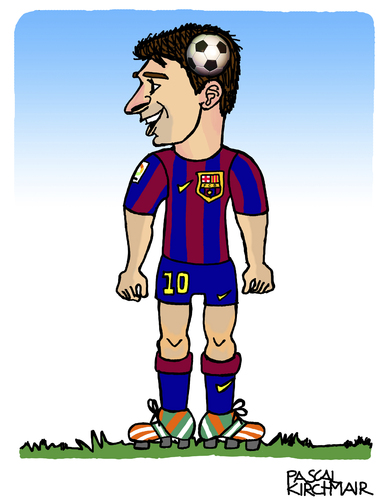 Cartoon: Lionel Messi (medium) by Pascal Kirchmair tagged lionel,leo,messi,caricature,karikatur,cartoon,fußball,soccer,foot,football,fc,barcelona,lionel,leo,messi,caricature,karikatur,cartoon,fußball,soccer,foot,football,fc,barcelona