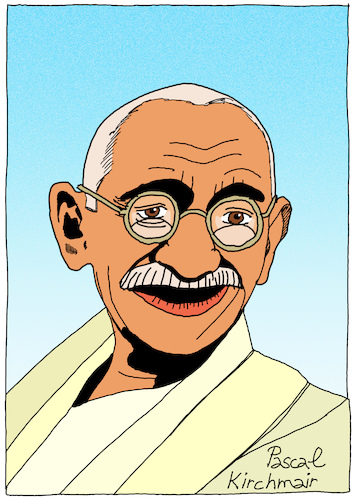 Cartoon: Mahatma Gandhi (medium) by Pascal Kirchmair tagged mahatma,gandhi,cartoon,caricature,karikatur,dibujo,drawing,retrato,portrait,pascal,kirchmair,vignetta,ritratto,india,indien,asket,pazifistischer,widerstand,nonviolent,civil,pacifist,disobedience,zeichnung,disegno,dessin,desenho,mahatma,gandhi,cartoon,caricature,karikatur,dibujo,drawing,retrato,portrait,pascal,kirchmair,vignetta,ritratto,india,indien,asket,pazifistischer,widerstand,nonviolent,civil,pacifist,disobedience,zeichnung,disegno,dessin,desenho