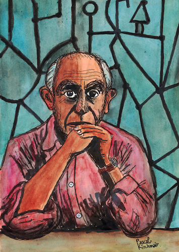 Cartoon: Pablo Picasso (medium) by Pascal Kirchmair tagged pablo,picasso,caricature,illustration,ilustracion,pascal,kirchmair,portrait,retrato,ritratto,drawing,dibujo,desenho,disegno,ilustracao,illustrazione,illustratie,zeichnung,dessin,du,jour,art,of,the,day,tekening,teckning,cartum,cartoon,vineta,comica,vignetta,caricatura,karikatur,aquarell,watercolour,watercolor,artist,artista,artiste,painter,peintre,pintor,pittore,mougins,malaga,france,espana,spain,espagne,abstract,antibes,pablo,picasso,caricature,illustration,ilustracion,pascal,kirchmair,portrait,retrato,ritratto,drawing,dibujo,desenho,disegno,ilustracao,illustrazione,illustratie,zeichnung,dessin,du,jour,art,of,the,day,tekening,teckning,cartum,cartoon,vineta,comica,vignetta,caricatura,karikatur,aquarell,watercolour,watercolor,artist,artista,artiste,painter,peintre,pintor,pittore,mougins,malaga,france,espana,spain,espagne,abstract,antibes