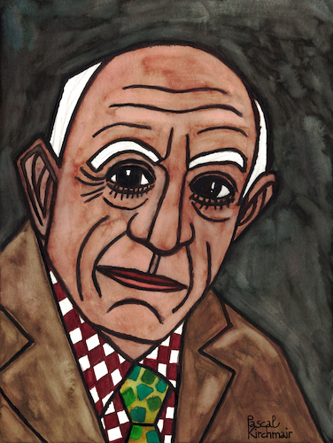 Cartoon: Pablo Picasso (medium) by Pascal Kirchmair tagged la,coruna,pablo,ruiz,picasso,espana,antibes,provence,barcelona,painting,dipinto,pintura,pittura,peinture,artist,artiste,artista,kunst,künstler,illustration,drawing,zeichnung,pascal,kirchmair,cartoon,caricature,karikatur,ilustracion,dibujo,desenho,ink,disegno,ilustracao,illustrazione,illustratie,dessin,de,presse,du,jour,art,of,the,day,tekening,teckning,cartum,vineta,comica,vignetta,caricatura,portrait,porträt,portret,retrato,ritratto,malaga,spanien,espagne,spain,spagna,la,coruna,pablo,ruiz,picasso,espana,antibes,provence,barcelona,painting,dipinto,pintura,pittura,peinture,artist,artiste,artista,kunst,künstler,illustration,drawing,zeichnung,pascal,kirchmair,cartoon,caricature,karikatur,ilustracion,dibujo,desenho,ink,disegno,ilustracao,illustrazione,illustratie,dessin,de,presse,du,jour,art,of,the,day,tekening,teckning,cartum,vineta,comica,vignetta,caricatura,portrait,porträt,portret,retrato,ritratto,malaga,spanien,espagne,spain,spagna