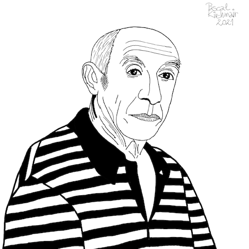 Pablo Picasso Von Pascal Kirchmair Berühmte Personen Cartoon Toonpool 