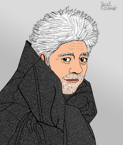 Cartoon: Pedro Almodovar (medium) by Pascal Kirchmair tagged pedro,almodovar,spain,madrid,espana,espanha,espagne,spanien,spagna,director,de,cine,guionista,productor,espanol,la,movida,madrilena,dibuix,illustration,drawing,zeichnung,pascal,kirchmair,cartoon,caricature,karikatur,ilustracion,dibujo,desenho,ink,disegno,ilustracao,illustrazione,illustratie,dessin,presse,du,jour,art,of,the,day,tekening,teckning,cartum,vineta,comica,vignetta,caricatura,portrait,porträt,portret,retrato,ritratto,pedro,almodovar,spain,madrid,espana,espanha,espagne,spanien,spagna,director,de,cine,guionista,productor,espanol,la,movida,madrilena,dibuix,illustration,drawing,zeichnung,pascal,kirchmair,cartoon,caricature,karikatur,ilustracion,dibujo,desenho,ink,disegno,ilustracao,illustrazione,illustratie,dessin,presse,du,jour,art,of,the,day,tekening,teckning,cartum,vineta,comica,vignetta,caricatura,portrait,porträt,portret,retrato,ritratto