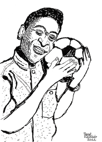 Cartoon: Pele (medium) by Pascal Kirchmair tagged pele,edson,arantes,do,nascimento,art,arte,kunst,sport,sports,deporte,foot,soccer,fußball,football,futbol,futebol,brasilien,bresil,brasil,brazil,fc,santos,manhattan,new,york,cosmos,upper,east,side,artist,hollywood,illustration,drawing,zeichnung,pascal,kirchmair,cartoon,caricature,karikatur,ilustracion,dibujo,desenho,ink,disegno,ilustracao,illustrazione,illustratie,dessin,de,presse,du,jour,of,the,day,tekening,teckning,cartum,vineta,comica,vignetta,caricatura,portrait,porträt,portret,retrato,ritratto,actor,acting,schauspieler,giant,black,pearl,die,schwarze,perle,pele,edson,arantes,do,nascimento,art,arte,kunst,sport,sports,deporte,foot,soccer,fußball,football,futbol,futebol,brasilien,bresil,brasil,brazil,fc,santos,manhattan,new,york,cosmos,upper,east,side,artist,hollywood,illustration,drawing,zeichnung,pascal,kirchmair,cartoon,caricature,karikatur,ilustracion,dibujo,desenho,ink,disegno,ilustracao,illustrazione,illustratie,dessin,de,presse,du,jour,of,the,day,tekening,teckning,cartum,vineta,comica,vignetta,caricatura,portrait,porträt,portret,retrato,ritratto,actor,acting,schauspieler,giant,black,pearl,die,schwarze,perle