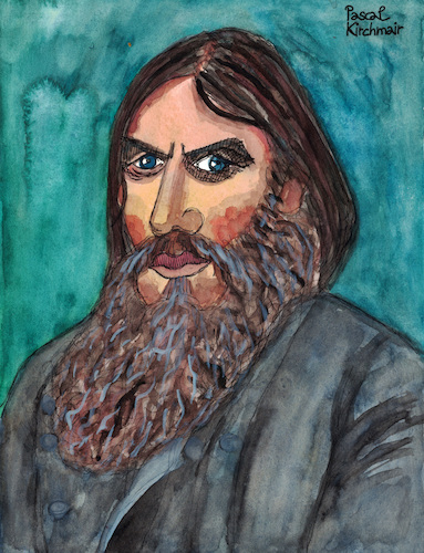 Cartoon: Rasputin (medium) by Pascal Kirchmair tagged grigori,rasputin,portrait,retrato,catoon,caricature,karikatur,dibujo,desenho,tekening,drawing,zeichnung,disegno,dessin,illustration,ilustracion,ilustracao,cartum,ritratto,grigori,rasputin,portrait,retrato,catoon,caricature,karikatur,dibujo,desenho,tekening,drawing,zeichnung,disegno,dessin,illustration,ilustracion,ilustracao,cartum,ritratto