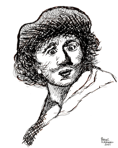 Cartoon: Rembrandt van Rijn (medium) by Pascal Kirchmair tagged rembrandt,van,rijn,artist,artiste,artista,kunst,künstler,illustration,sepia,ink,drawing,tusche,tuschezeichnung,zeichnung,pascal,kirchmair,cartoon,caricature,karikatur,ilustracion,dibujo,desenho,disegno,ilustracao,illustrazione,illustratie,dessin,de,presse,du,jour,art,of,the,day,tekening,teckning,cartum,vineta,comica,vignetta,caricatura,portrait,porträt,portret,retrato,ritratto,arte,holland,netherlands,niederlande,leiden,amsterdam,leyden,rembrandt,van,rijn,artist,artiste,artista,kunst,künstler,illustration,sepia,ink,drawing,tusche,tuschezeichnung,zeichnung,pascal,kirchmair,cartoon,caricature,karikatur,ilustracion,dibujo,desenho,disegno,ilustracao,illustrazione,illustratie,dessin,de,presse,du,jour,art,of,the,day,tekening,teckning,cartum,vineta,comica,vignetta,caricatura,portrait,porträt,portret,retrato,ritratto,arte,holland,netherlands,niederlande,leiden,amsterdam,leyden