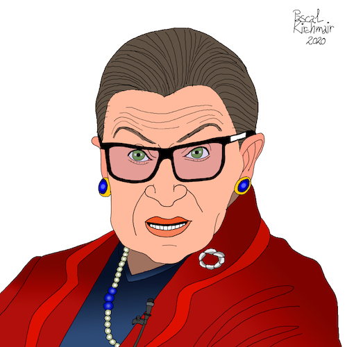 Cartoon: Ruth Bader Ginsburg (medium) by Pascal Kirchmair tagged dissent,supreme,court,justice,usa,ruth,bader,ginsburg,rbg,politicien,politiker,politician,femme,politique,dibuix,illustration,drawing,zeichnung,pascal,kirchmair,cartoon,caricature,karikatur,ilustracion,dibujo,desenho,ink,disegno,ilustracao,illustrazione,illustratie,dessin,de,presse,du,jour,art,of,the,day,tekening,teckning,cartum,vineta,comica,vignetta,caricatura,portrait,porträt,portret,retrato,ritratto,united,states,dissent,supreme,court,justice,usa,ruth,bader,ginsburg,rbg,politicien,politiker,politician,femme,politique,dibuix,illustration,drawing,zeichnung,pascal,kirchmair,cartoon,caricature,karikatur,ilustracion,dibujo,desenho,ink,disegno,ilustracao,illustrazione,illustratie,dessin,de,presse,du,jour,art,of,the,day,tekening,teckning,cartum,vineta,comica,vignetta,caricatura,portrait,porträt,portret,retrato,ritratto,united,states