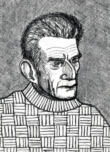 Samuel Beckett Von Pascal Kirchmair Berühmte Personen Cartoon Toonpool 