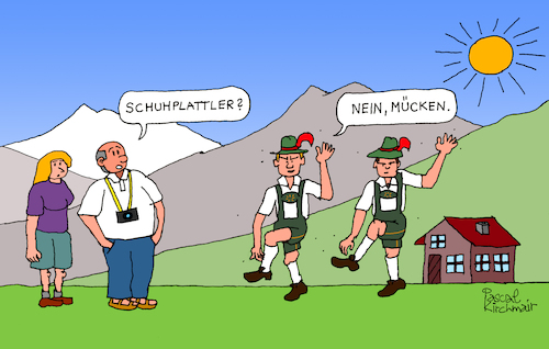 Cartoon: Schuhplattler (medium) by Pascal Kirchmair tagged schuhplattler,schuhplatteln,landler,volkstanz,tirol,cartoon,karikatur,humor,pascal,kirchmair,touristen,alpen,tiroler,alpenraum,berge,zeichnung,illustration,bayern,älpler,traditionen,schuhplattler,schuhplatteln,landler,volkstanz,tirol,cartoon,karikatur,humor,pascal,kirchmair,touristen,alpen,tiroler,alpenraum,berge,zeichnung,illustration,bayern,älpler,traditionen