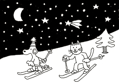 Cartoon: Skiing in Tyrol (medium) by Pascal Kirchmair tagged cat,katze,hund,skiing,schifahren,dog,merry,christmas,xmas,card,frohe,weihnachten,weihnachtskarte,tarjeta,feliz,navidad,cartolina,buon,natale,cartao,natal,carte,de,joyeux,noel,pascal,kirchmair,illustration,drawing,zeichnung,political,cartoon,caricature,karikatur,ilustracion,dibujo,desenho,ink,disegno,ilustracao,illustrazione,illustratie,dessin,du,jour,art,of,the,day,tekening,teckning,cartum,vineta,comica,vignetta,caricatura,tyrol,tirol,tirolo,austria,gato,chat,felin,felino,feline,cat,katze,hund,skiing,schifahren,dog,merry,christmas,xmas,card,frohe,weihnachten,weihnachtskarte,tarjeta,feliz,navidad,cartolina,buon,natale,cartao,natal,carte,de,joyeux,noel,pascal,kirchmair,illustration,drawing,zeichnung,political,cartoon,caricature,karikatur,ilustracion,dibujo,desenho,ink,disegno,ilustracao,illustrazione,illustratie,dessin,du,jour,art,of,the,day,tekening,teckning,cartum,vineta,comica,vignetta,caricatura,tyrol,tirol,tirolo,austria,gato,chat,felin,felino,feline