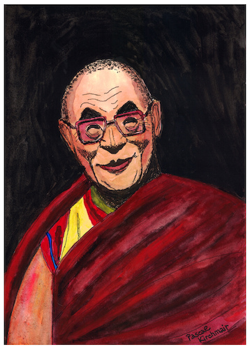 Cartoon: Tenzin Gyatso - 14th Dalai Lama (medium) by Pascal Kirchmair tagged 14,dalai,lama,tenzin,gyatso,prix,premio,nobel,peace,prize,preis,1989,caricature,karikatur,karikatür,drawing,illustration,portrait,retrato,pascal,kirchmair,dibujo,zeichnung,disegno,dessin,desenho,illustrazione,ilustracao,ilustracion,ritratto,tibet,china,religion,14,dalai,lama,tenzin,gyatso,prix,premio,nobel,peace,prize,preis,1989,caricature,karikatur,karikatür,drawing,illustration,portrait,retrato,pascal,kirchmair,dibujo,zeichnung,disegno,dessin,desenho,illustrazione,ilustracao,ilustracion,ritratto,tibet,china,religion