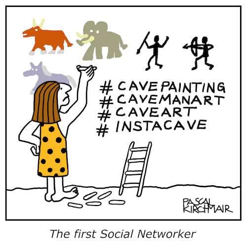 Cartoon: The first social Networker (medium) by Pascal Kirchmair tagged social,network,networking,networker,caveman,cave,art,painting,caricature,cartoon,vignetta,karikatur,humor,humour,steinzeit,höhlenmalerei,lascaux,dessin,dibujo,drawing,illustration,zeichnung,ilustracion,pascal,kirchmair,portrait,retrato,ritratto,desenho,disegno,ilustracao,illustrazione,illustratie,du,jour,arte,of,the,day,tekening,teckning,cartum,vineta,comica,caricatura,immagine,image,bild,imagen,imagem,ink,tusche,inktober,homme,des,cavernes,troglodita,hombre,de,las,cavernas,cavernicolo,social,network,networking,networker,caveman,cave,art,painting,caricature,cartoon,vignetta,karikatur,humor,humour,steinzeit,höhlenmalerei,lascaux,dessin,dibujo,drawing,illustration,zeichnung,ilustracion,pascal,kirchmair,portrait,retrato,ritratto,desenho,disegno,ilustracao,illustrazione,illustratie,du,jour,arte,of,the,day,tekening,teckning,cartum,vineta,comica,caricatura,immagine,image,bild,imagen,imagem,ink,tusche,inktober,homme,des,cavernes,troglodita,hombre,de,las,cavernas,cavernicolo