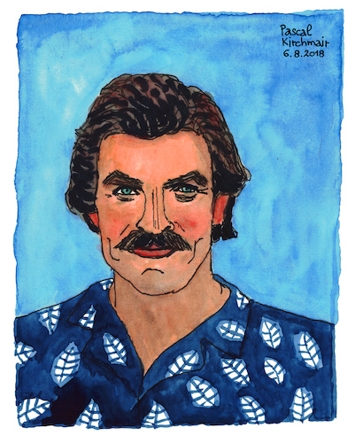 Cartoon: Thomas Magnum (medium) by Pascal Kirchmair tagged thomas,sullivan,magnum,tom,selleck,hawaii,private,investigator,tv,television,series,illustration,drawing,zeichnung,pascal,kirchmair,irische,impressionen,cartoon,caricature,karikatur,ilustracion,dibujo,desenho,ink,disegno,ilustracao,illustrazione,illustratie,dessin,de,presse,du,jour,art,of,the,day,tekening,teckning,cartum,vineta,comica,vignetta,caricatura,portrait,retrato,ritratto,portret,aquarelle,watercolor,watercolour,acquarello,acuarela,aguarela,aquarela,thomas,sullivan,magnum,tom,selleck,hawaii,private,investigator,tv,television,series,illustration,drawing,zeichnung,pascal,kirchmair,irische,impressionen,cartoon,caricature,karikatur,ilustracion,dibujo,desenho,ink,disegno,ilustracao,illustrazione,illustratie,dessin,de,presse,du,jour,art,of,the,day,tekening,teckning,cartum,vineta,comica,vignetta,caricatura,portrait,retrato,ritratto,portret,aquarelle,watercolor,watercolour,acquarello,acuarela,aguarela,aquarela