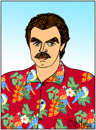 Cartoon: Thomas Sullivan Magnum IV (medium) by Pascal Kirchmair tagged thomas,sullivan,magnum,iv,tom,selleck,cartoon,caricature,karikatur,portrait,retrato,ritratto,dibujo,desenho,disegno,dessin,drawing,zeichnung,cartum,thomas,sullivan,magnum,iv,tom,selleck,cartoon,caricature,karikatur,portrait,retrato,ritratto,dibujo,desenho,disegno,dessin,drawing,zeichnung,cartum