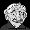 Cartoon: Albert Einstein (small) by Pascal Kirchmair tagged cartoon fisico physics teoria della relativita theorie de la relativite relatividad theory of relativity restreinte albert einstein relativitätstheorie mc relative physiker physicien