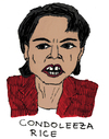 Cartoon: Condoleezza Rice (small) by Pascal Kirchmair tagged republikanische,partei,condoleezza,rice,falken,außenministerin,usa,republikaner,george,walker,bush,secretary,of,state,national,security,advisor,nationale,sicherheitsberaterin