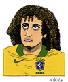 Cartoon: David Luiz (small) by Pascal Kirchmair tagged zeichnung,david,luiz,karikatur,caricature,cartoon,vignetta,portrait,fußball,brasilien,sao,paulo,dessin