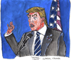 Cartoon: Donald Trump (small) by Pascal Kirchmair tagged donald,trump,karikatur,caricature,cartoon,usa,primaries,presidential,elections,wahlen,präsidentschaftskandidat,republicans,republikaner