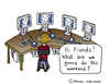 Cartoon: Facebook Friends (small) by Pascal Kirchmair tagged computer internet facebook friends cartoon caricature karikatur dessin humour humor