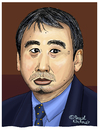 Cartoon: Haruki Murakami (small) by Pascal Kirchmair tagged haruki murakami portrait caricature karikatur japan schriftsteller author auteur ecrivain autor