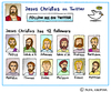 Cartoon: Jesus on Twitter (small) by Pascal Kirchmair tagged jesus,twitter,apostel,follower,cartoon,tweet,caricature,humour,humor,karikatur