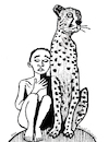 Junge mit Gepard